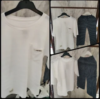 ست شلوار کارگوبچه گانه وتی شرت